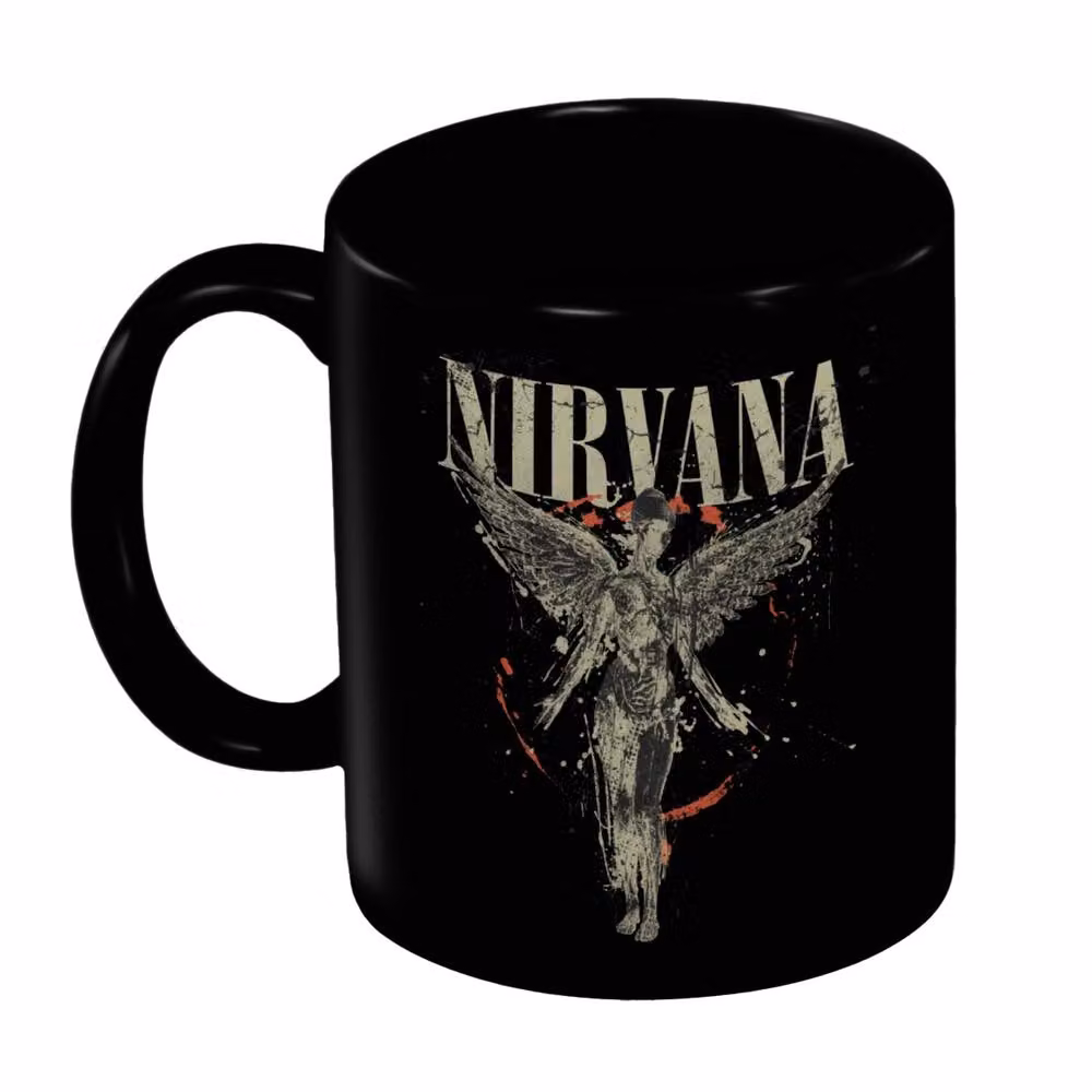 Nirvana Wings Ceramic Mug in Black – 2