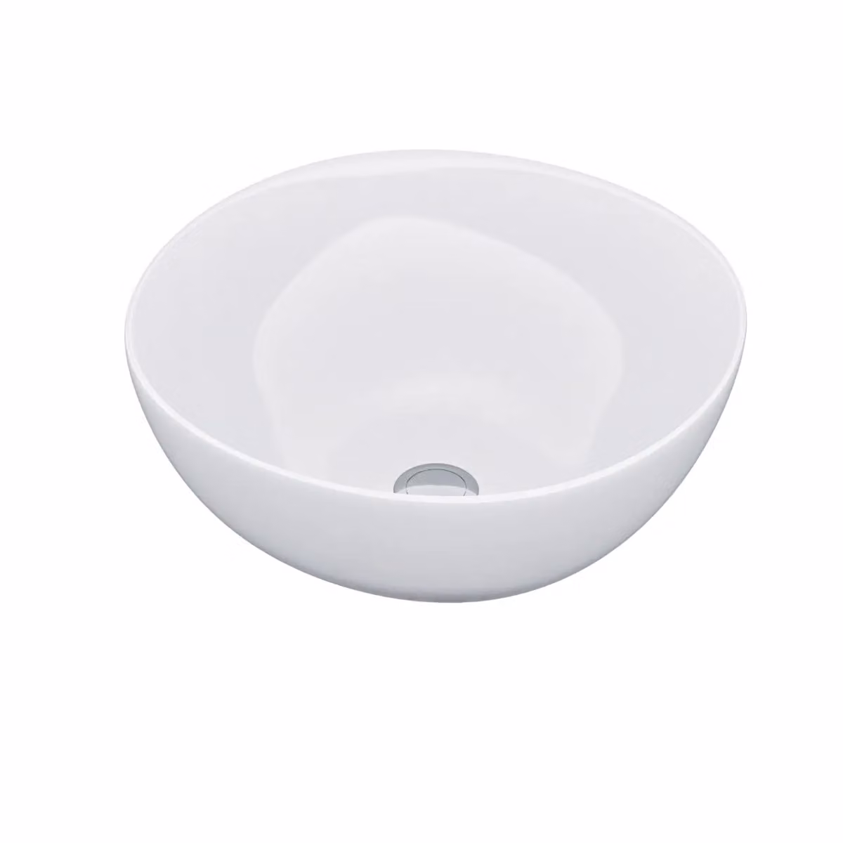 Nes Home Etive White Ceramic Round Countertop Basin, Diameter: 32 cm – 3