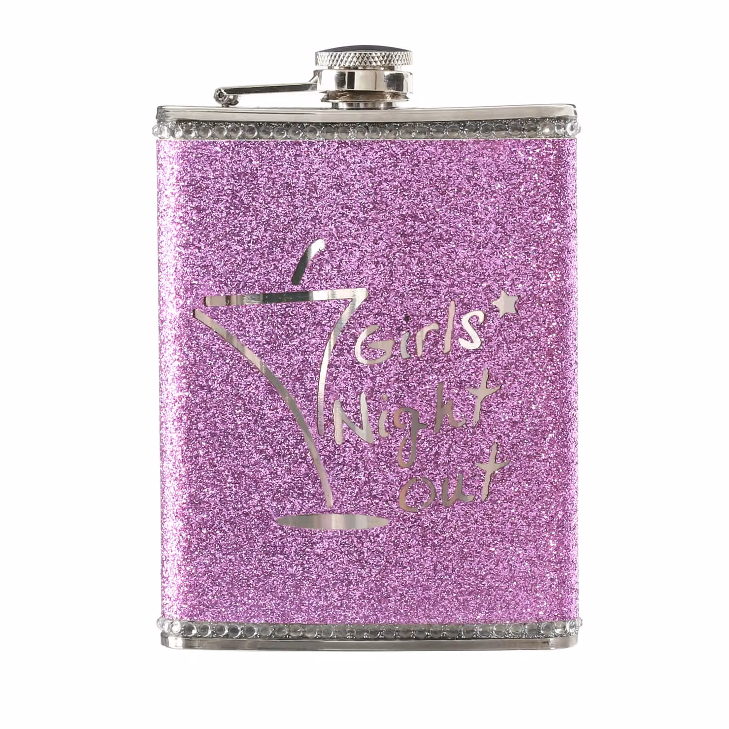 Orsina Pink Girls Night Out Hip Flask, 5oz Stainless Steel Flask with Secure Screw Cap – 2