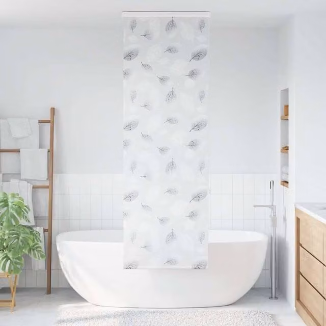 Berkfield Home Grey Opaque Shower Roller Blind with Cassette, W/H: 76 x 240 cm