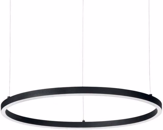 Netlighting Oracle Integrated LED Circle Ceiling Pendant Lamp in Black with 3000K Warm White Light