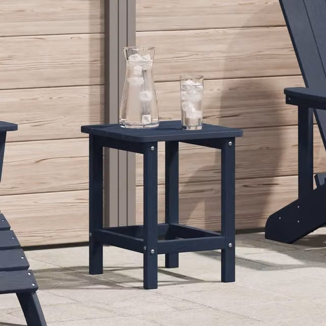 Berkfield Home Adirondack Side Table in Navy Blue, W/D/H: 38 x 38 x 46 cm