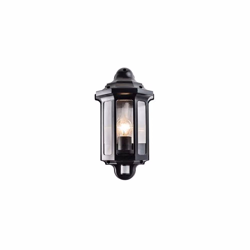 Netlighting Traditional Black Outdoor Wall Lantern with PIR Motion Sensor, LED, E27, IP44 – 2
