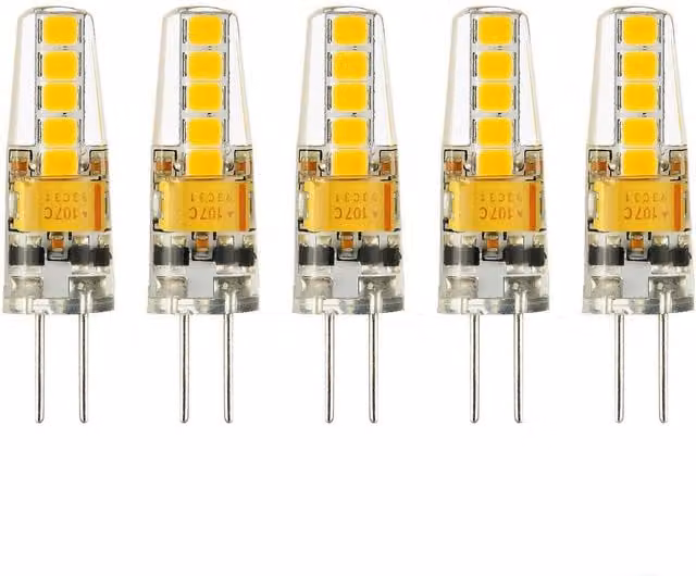 Harper Living 2W G4 LED Capsule Bulb, Warm White, Transparent, Pack of 5