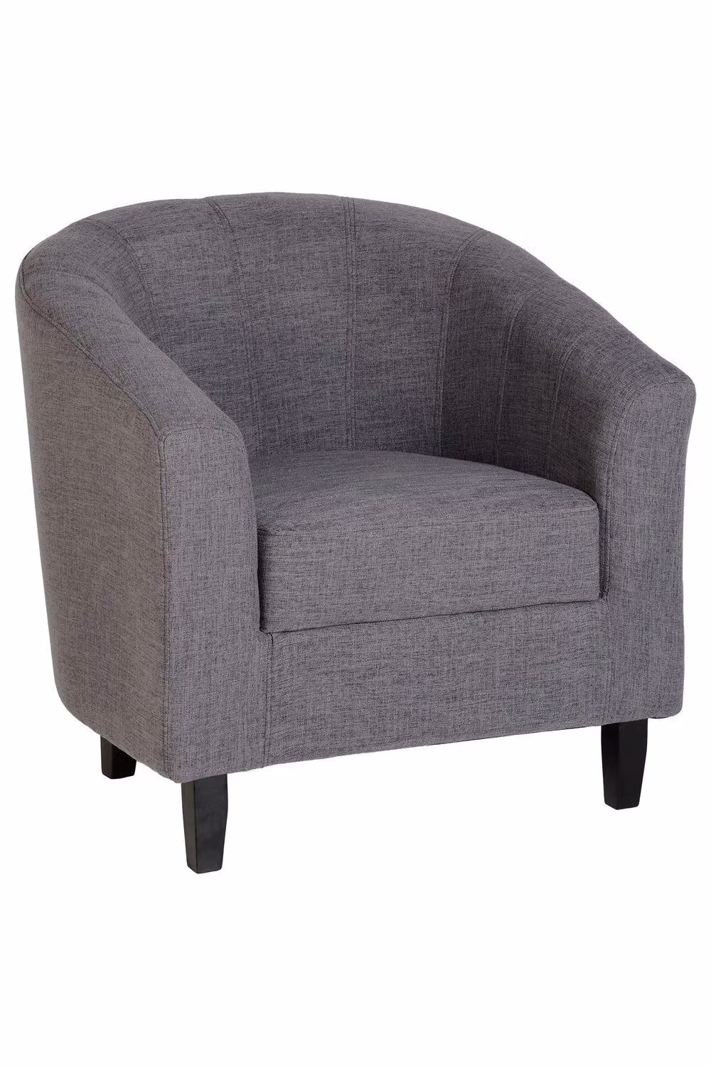 Seconique Tempo Grey Fabric Tub Chair with Armrests – 3