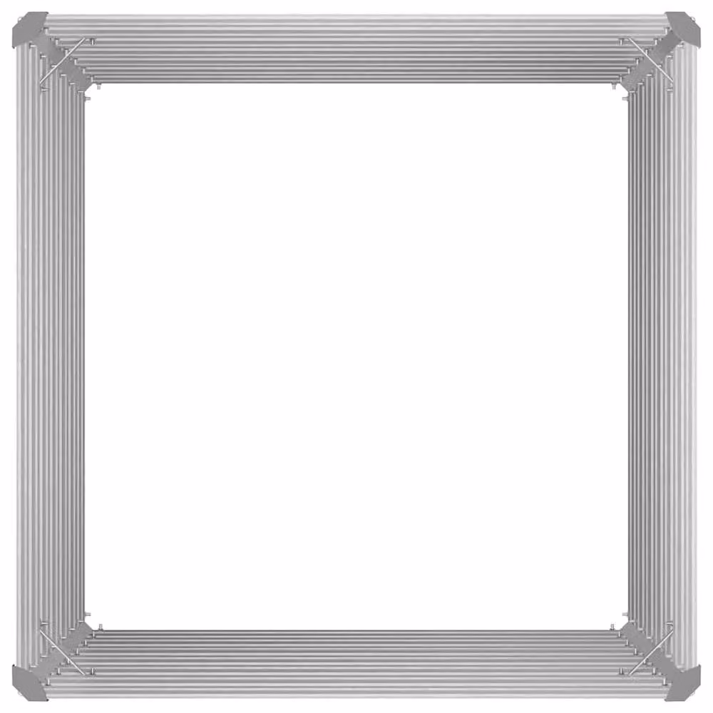 Berkfield Home Raised Garden Bed in Grey Galvanised Steel, W/D/H: 100 x 100 x 77 cm – 4
