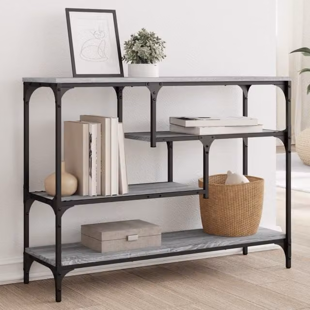 Berkfield Home Grey Sonoma Console Table, W/D/H: 100 x 30 x 75 cm