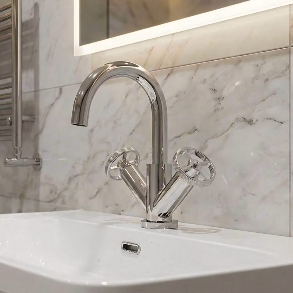Balterley Tyrley Mono Basin Mixer with Pop-Up Waste in Silver Chrome – 2