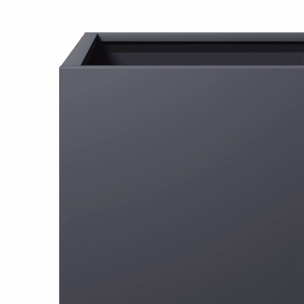 Berkfield Home Durable Steel Garden Planter Tub in Anthracite, W/D/H: 30 x 30 x 30 cm – 4