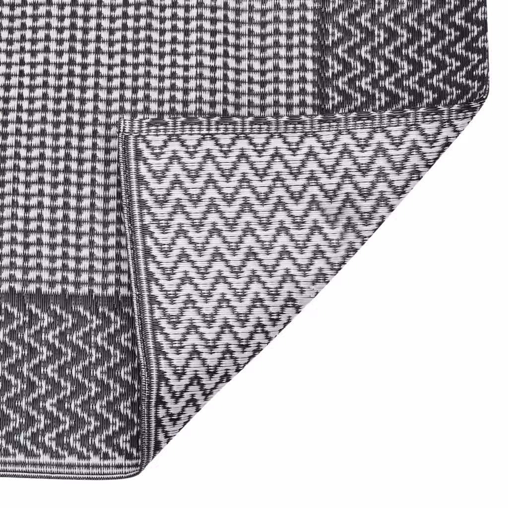 Berkfield Home Black Outdoor Polypropylene Rug, W: 140 cm, L: 200 cm – 4