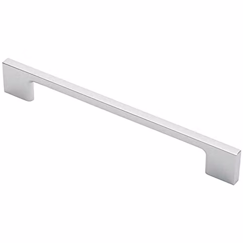 Loops Slim D-Shape Pull Handle in Polished Chrome, 190mm Length with 160mm Fixing Centres