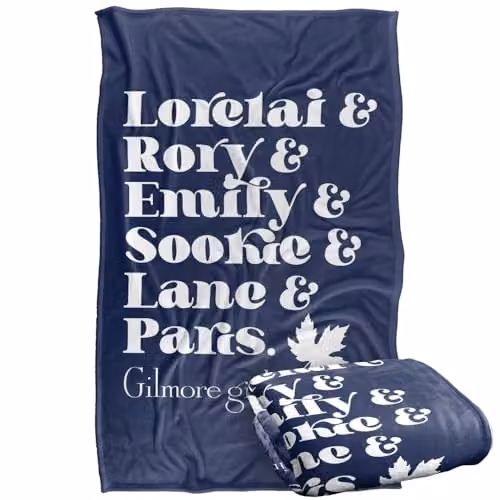 Warner Bros. Gilmore Girls Name List Super Soft Fleece Throw Blanket, Multicolour – 1