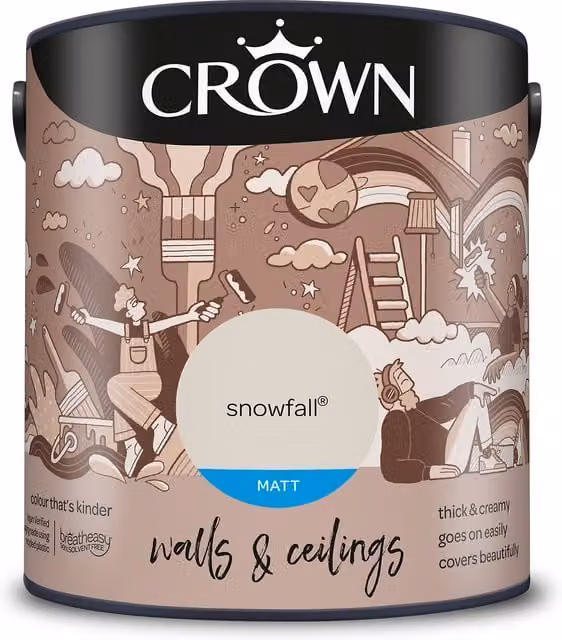Crown Matt Breatheasy Emulsion Paint - White