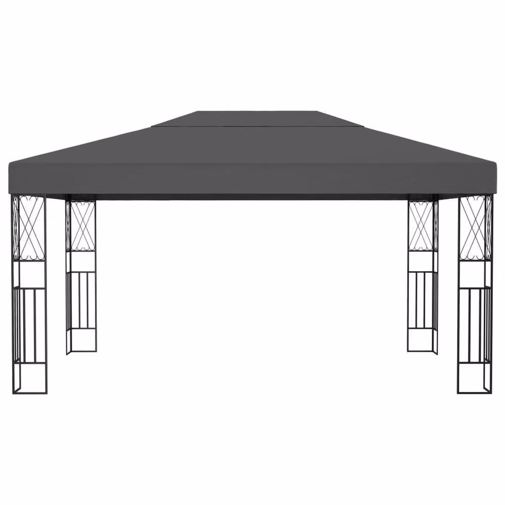 Berkfield Home Hip Gazebo in Anthracite and Black, W: 400 cm, D: 300 cm, H: 260 cm – 2