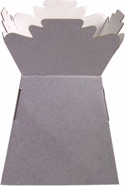 Kingsbury Gifts Flower Transporter Box Living Vase in Silver and Grey