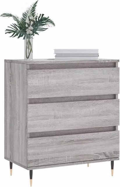 Berkfield Home Grey Sonoma Sideboard in Engineered Wood, W: 60 cm, D: 35 cm, H: 70 cm – 1
