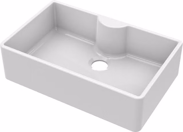 Balterley Single Bowl Butler Kitchen Sink with Tap Ledge, White, W: 79.5 cm