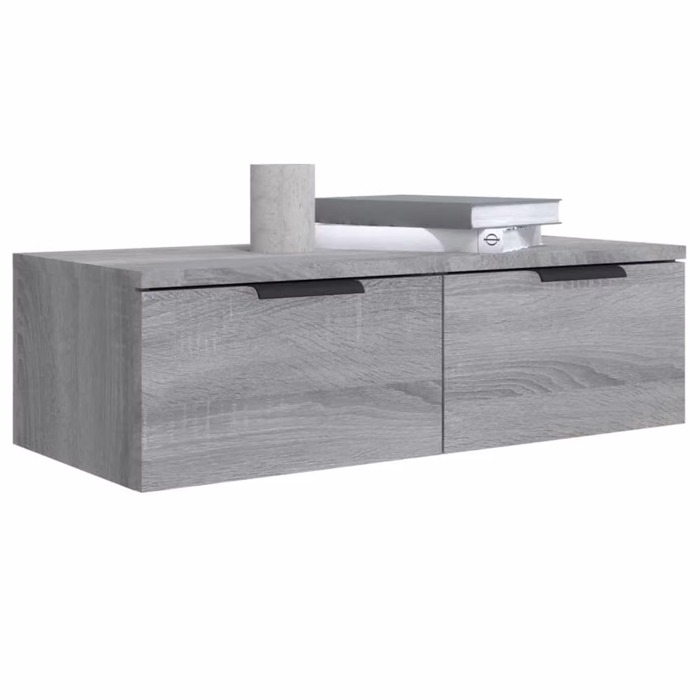 Berkfield Home Grey Sonoma Wall Cabinet in Engineered Wood W/D/H: 68 x 30 x 20 cm – 3