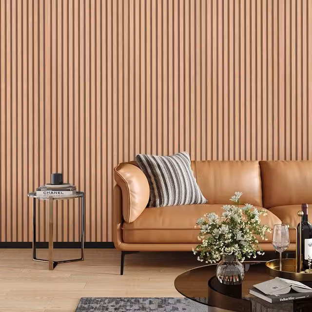 Kidkid Orange Wood Look Textured Self Adhesive PVC Wallpaper