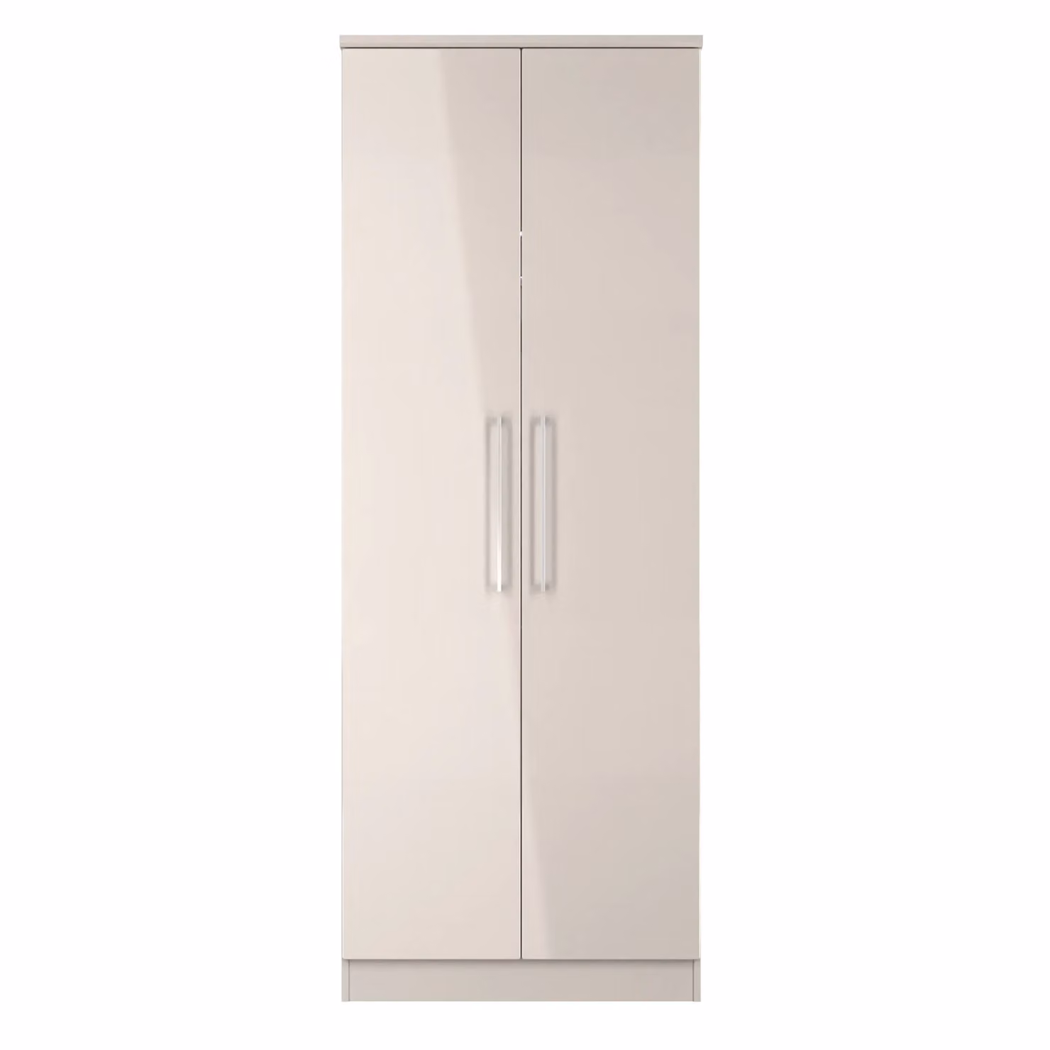 2 U Lyon Tall Plain Double Wardrobe in Taupe with Integrated Lighting – 2