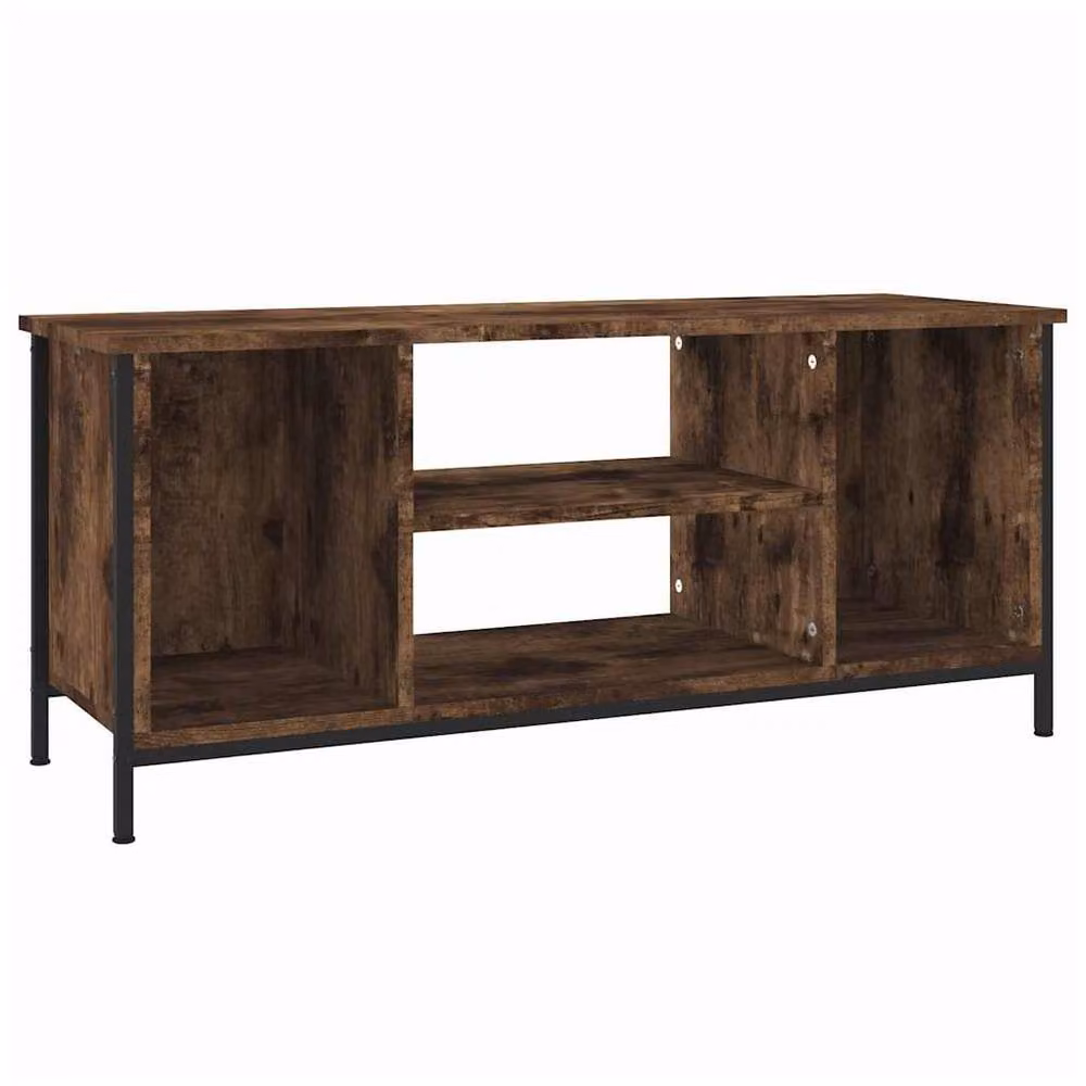 Berkfield Home TV Cabinet in Smoked Oak Brown, W/D/H: 102 x 35 x 45 cm – 2