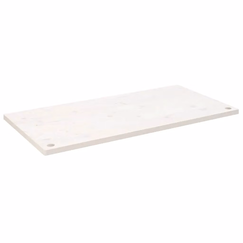 Berkfield Home White Solid Wood Pine Desk Top, W: 110 cm, D: 60 cm, H: 2.5 cm – 2