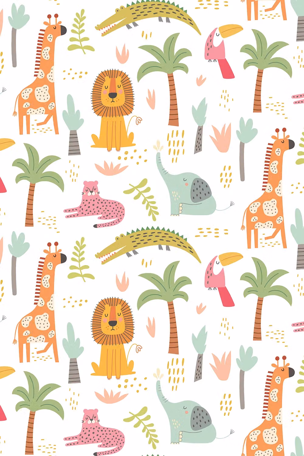 Hoopla Walls Safari Boogie Matt Wallpaper in Pink – 2