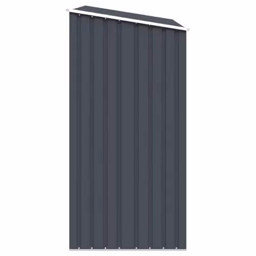 vidaXL Garden Firewood Shed in Anthracite, Galvanised Steel, W/D/H: 245 x 98 x 159 cm – 6