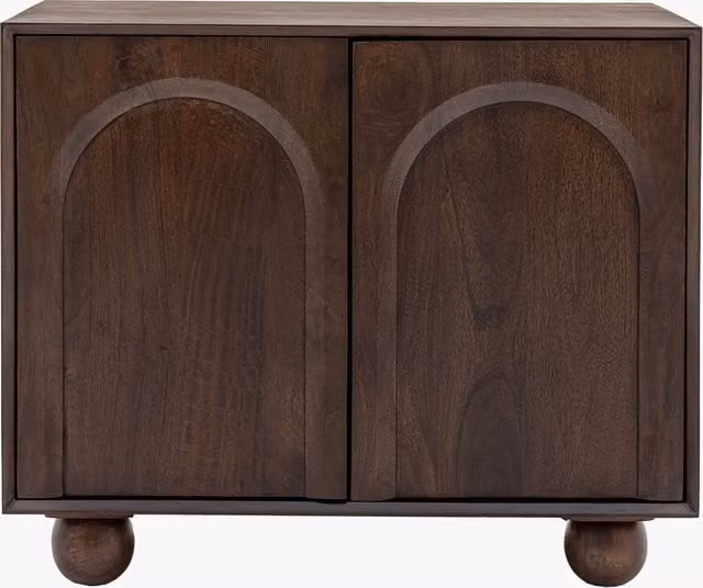 Perch & Parrow Crescent 2 Door Mid-Century Brown Wood Sideboard