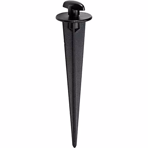Loops Black Polycarbonate and Aluminium Outdoor Garden Ground Spike Mount for Flood Lights