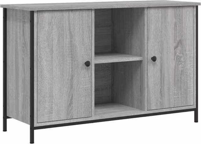Berkfield Home Grey Sonoma TV Cabinet W/D/H: 100 x 35 x 65 cm