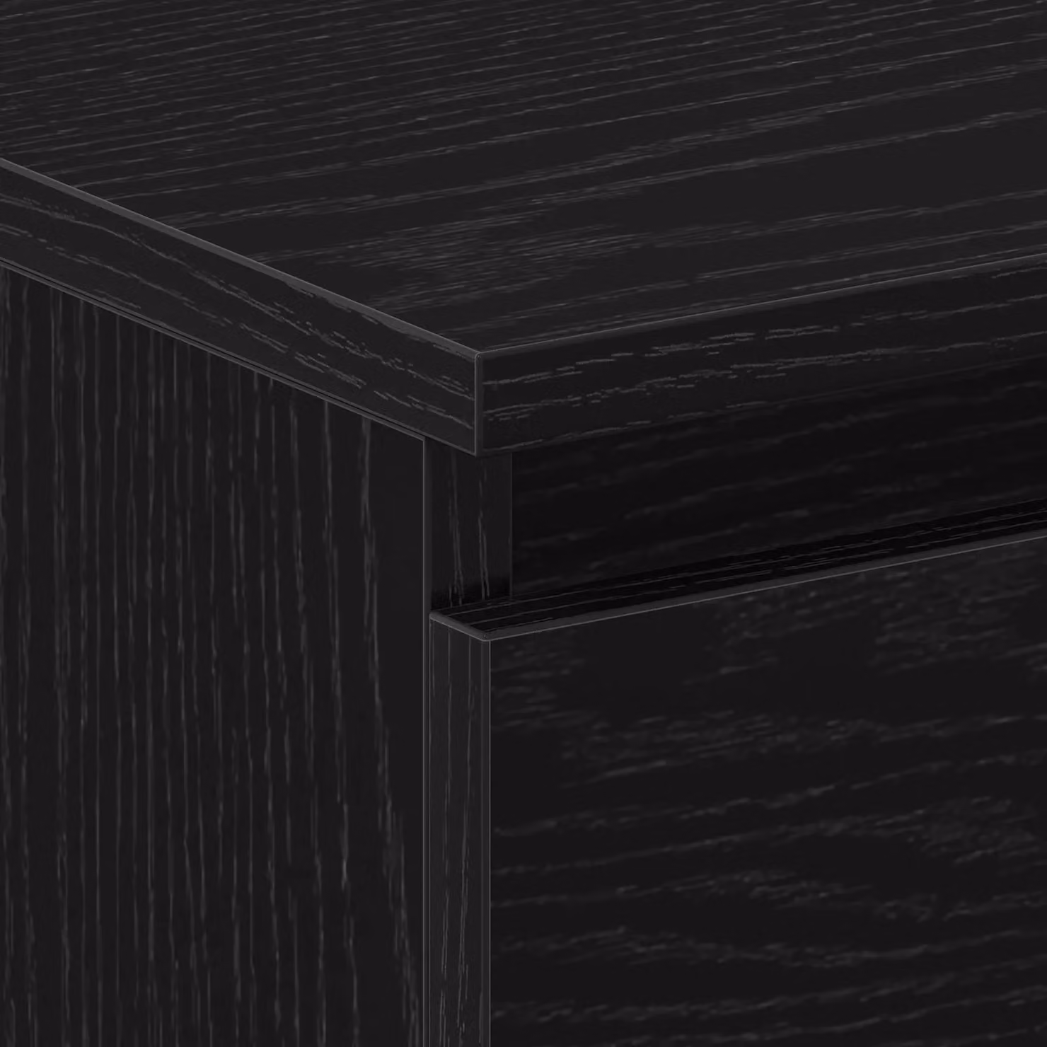 Berkfield Home Set of 2 Black Oak Bedside Cabinets with Drawers, W/D/H: 30 x 30 x 40 cm – 4