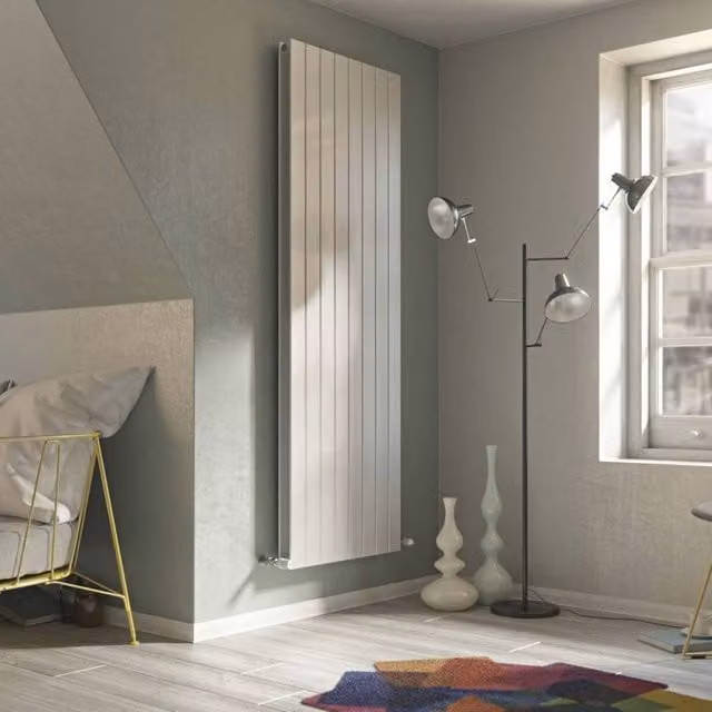 Bathroom Kingdom Mars White Double Flat Panel Vertical Radiator H: 90.0 cm, W: 59.5 cm – 1