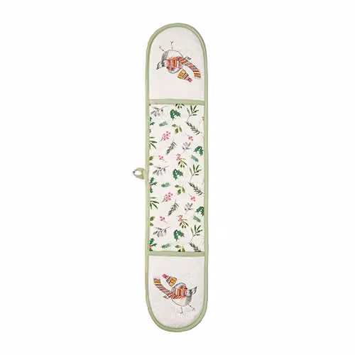 Mikasa TipperleyHill Robin Print Cotton Double Oven Glove in White and Red