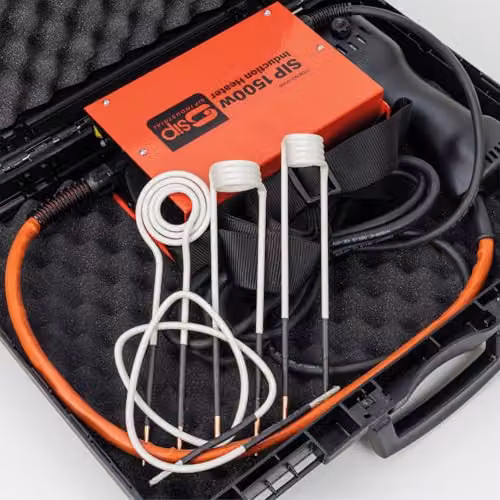 SIP Induction Heater Kit, 230V 1500W Handheld Inverter Unit with Shoulder Strap and 4 Piece Coil Kit in Red – 4