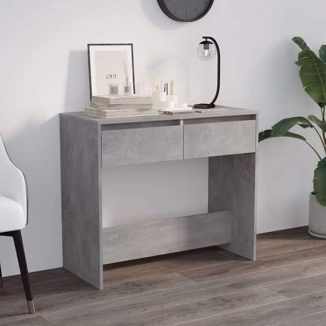 Berkfield Home Modern Concrete Grey Console Table W/D/H: 89 x 41 x 76.5 cm – 1