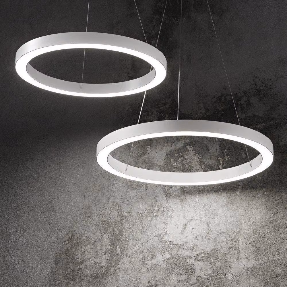 Netlighting Oracle Integrated LED Large Suspended Ceiling Pendant in White, 3000K Warm White – 2