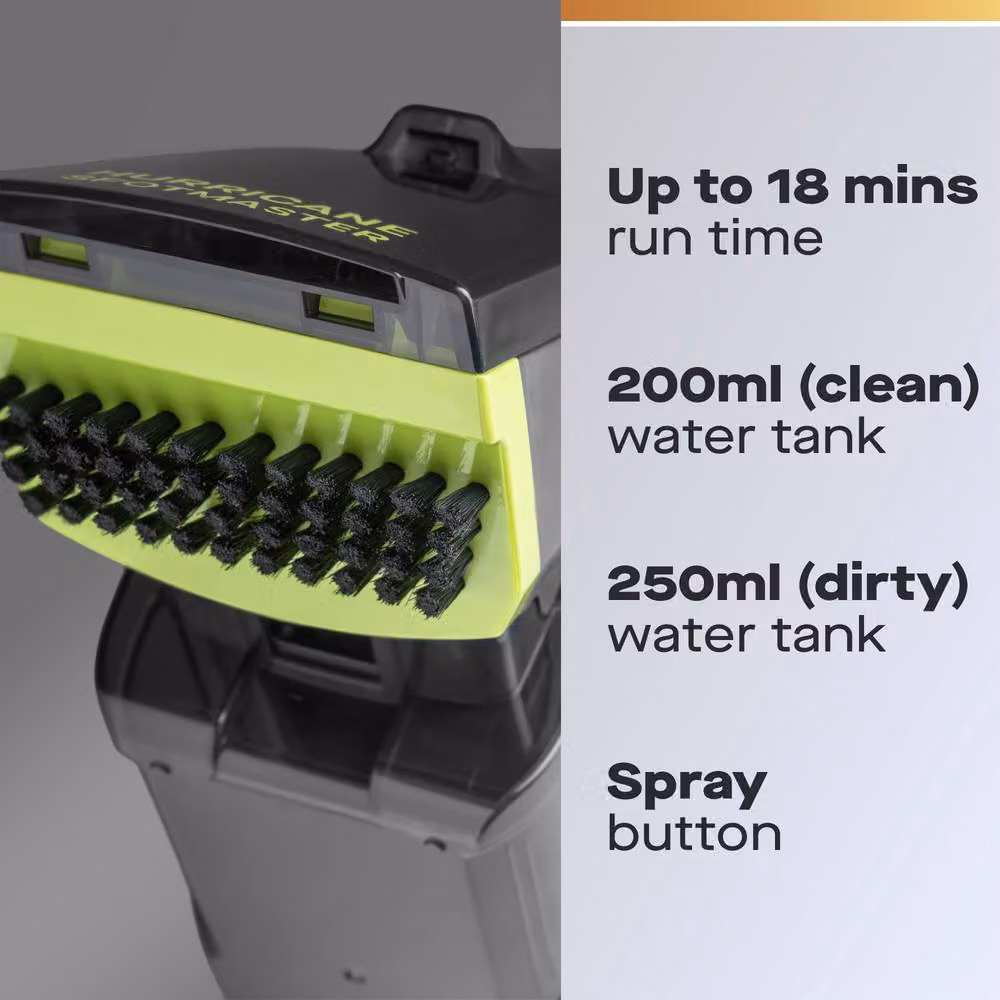Daewoo Hurricane Spot Master Cordless Carpet and Upholstery Cleaner 10.8V in Grey – 2
