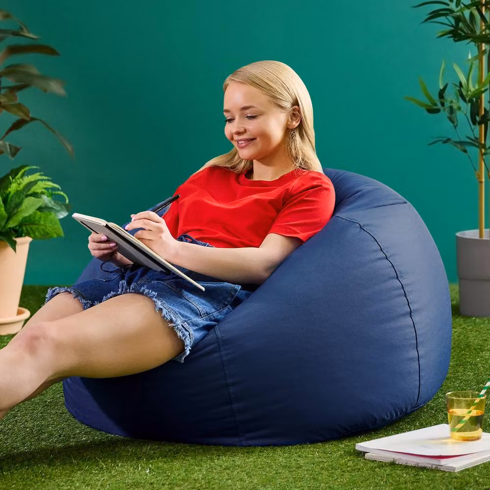 icon Classic Indoor Outdoor Bean Bag Chair in Blue – 2