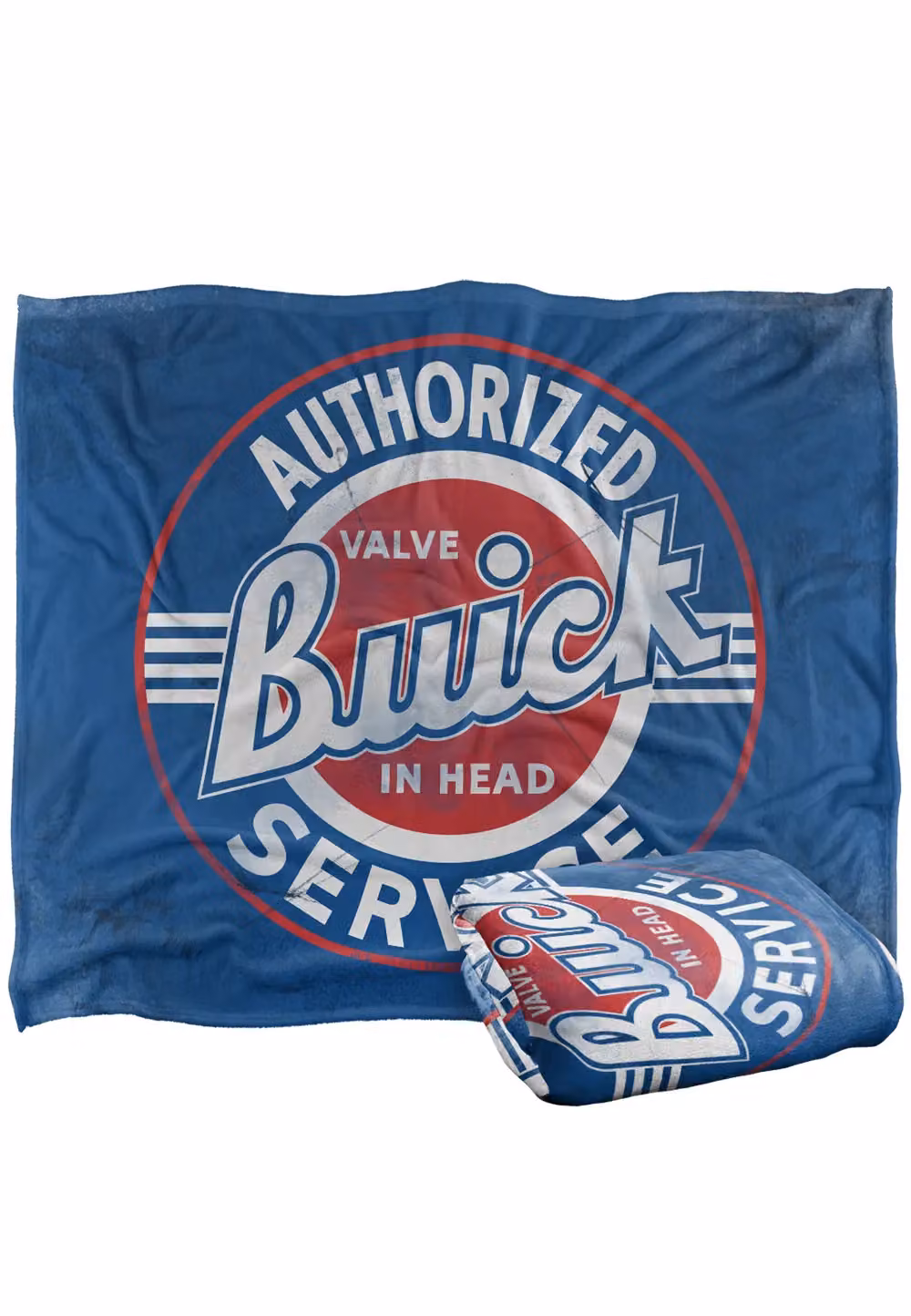 LOGOVISION Buick Authorized Service Logo Super Soft Microfibre Fleece Throw Blanket, White, W/D/H: 152 x 127 cm – 5