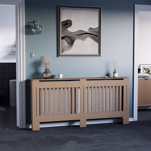 Vida Designs Chelsea Radiator Cover in White or Brown, Extra Large, MDF