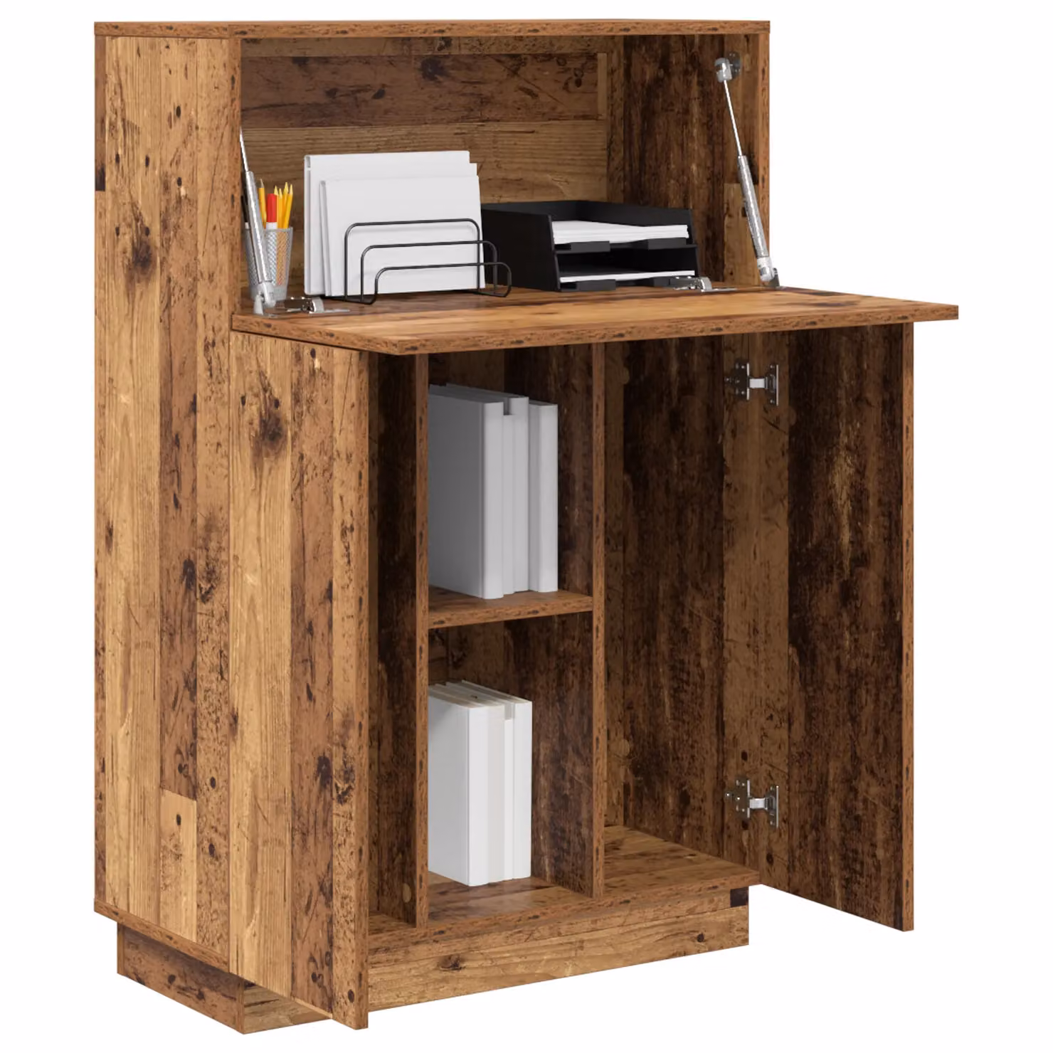 Berkfield Home Brown Rustic Writing Desk in Engineered Wood – 2