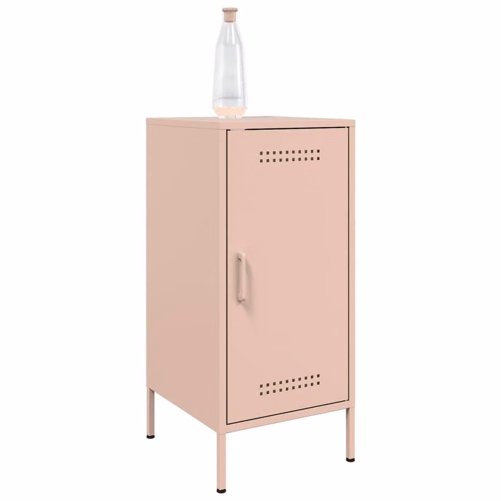 Berkfield Home Set of 2 Pink Metal Sideboards, W/D/H: 36 x 39 x 79 cm – 2