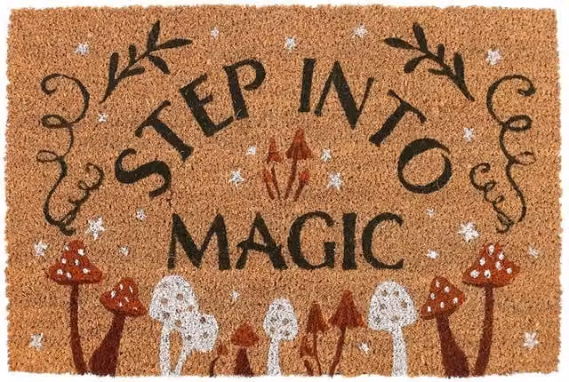 Kingsbury Gifts Step Into Magic Natural Coir Doormat, Brown, W: 60 cm, D: 40 cm