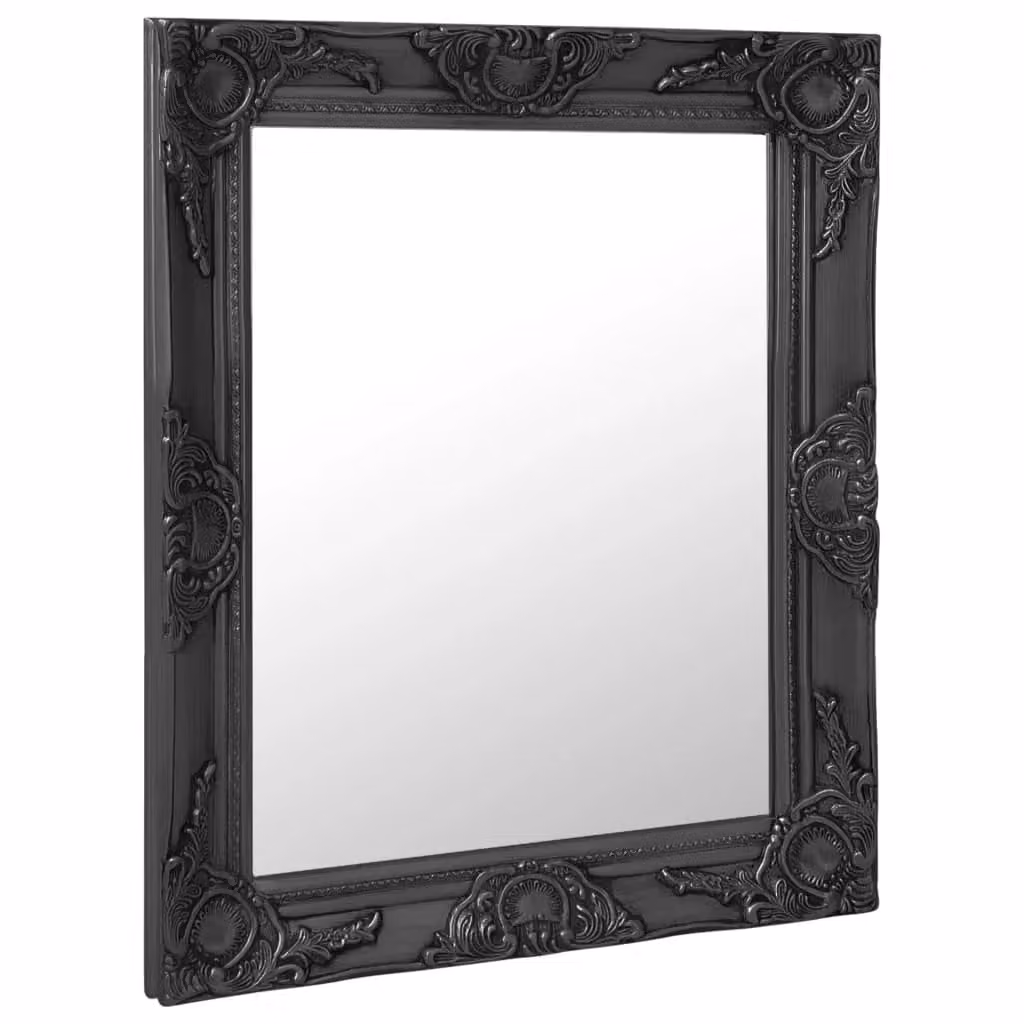 Berkfield Home Antique Baroque Style Rectangular Wall Mirror, Black, W: 50 cm, H: 60 cm – 2