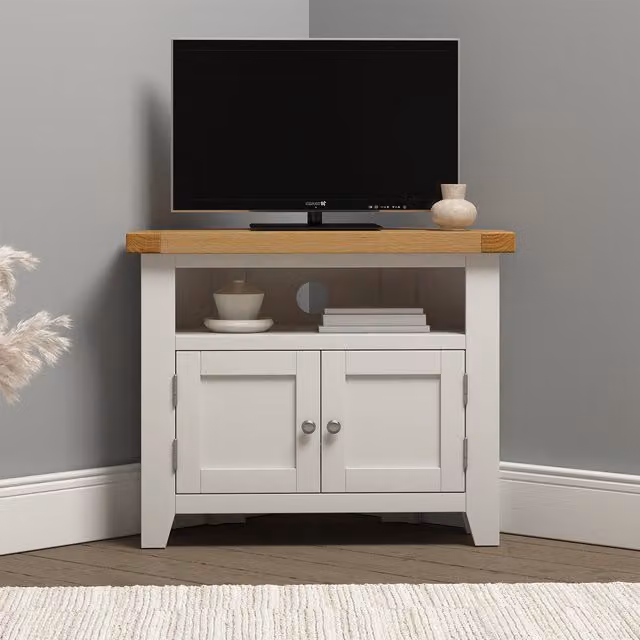 Seconique Windsor Corner TV Unit in White