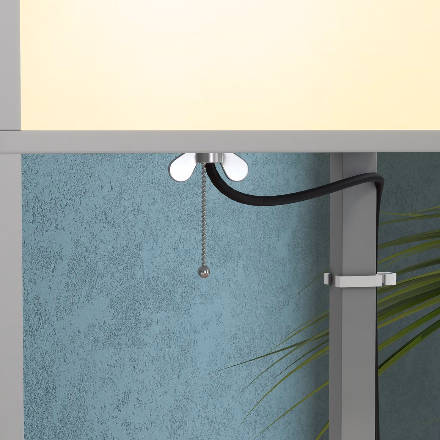 HOMCOM Modern Grey Floor Lamp with Dual Ambient Light and Shelf, Height: 156 cm – 6