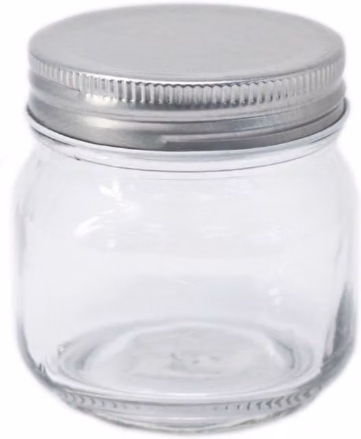 KDMK Transparent Glass Square Jar with Screw Lid for Jams, Candles or Gifts