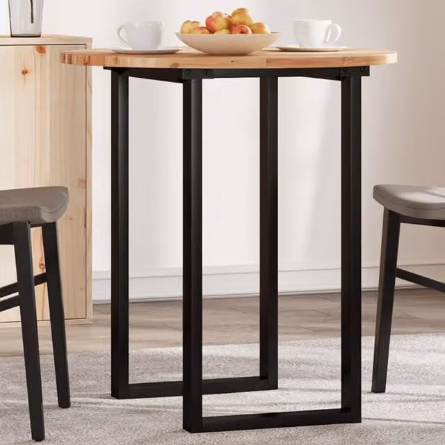 Berkfield Home Round Solid Wood Acacia Table Top, Brown, Diameter: 70 cm, Thickness: 2 cm – 1