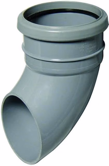 FloPlast Grey PVC Downpipe Single Socket Shoe, 110mm